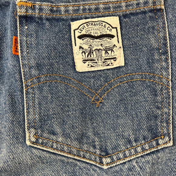 Vintage 70s Levi’s 214 RARE White Tag orange tab High Rise Size Vintage 11-W 28 - Picture 3 of 11